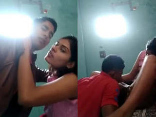 Boyfriend and girlfriend record passionate encounter