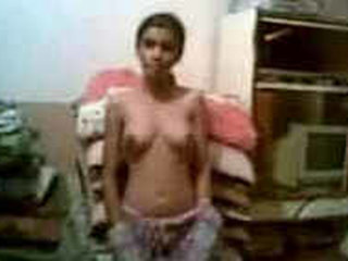 A newly married Indian Muslim woman with large breasts