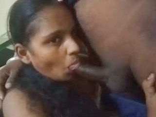 Adorable girl pleasuring her partner with oral sex and ball play