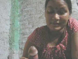 Indian aunty's oral pleasure with a big dick