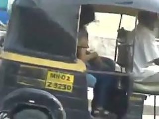 Publicly tagged Indian couple kisses in auto rickshaw