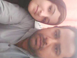 A fiery Indian couple records their intimate moments while she wears a hijab