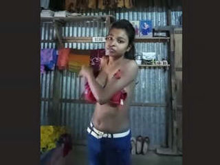 Adorable lesbian girl produces a video for a man while exploring her own sexuality