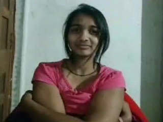 Indian college girl presents herself for boyfriend