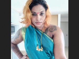 Indian housewife cooks without bra in Tamil