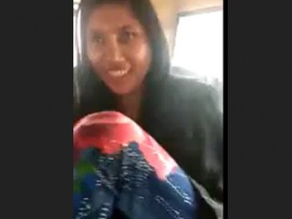 Passionate couple engages in sexual activities inside a car