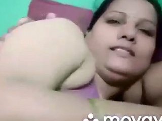 Married Indian wife indulges in solo pleasure with a large dildo