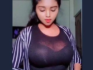 Stylish Desi college girl with bob hairstyle