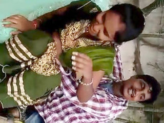 Passionate couple kissing