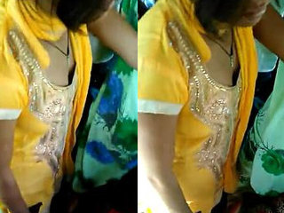 Bus ride solo babe flaunts her curves