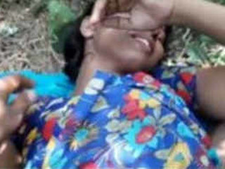 Village girl from India engages in outdoor sex