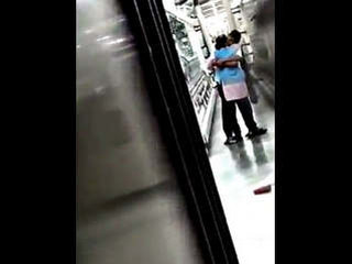 Indian government employees become aroused as they tidy up a hospital storage room