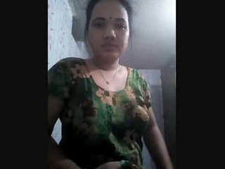 Boudi reveals her breasts and intimate area