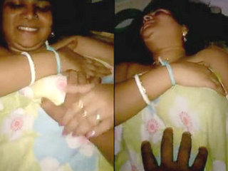 Indian wife and her young partner in a hotel