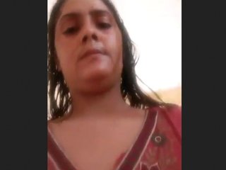 Elderly wife in the restroom