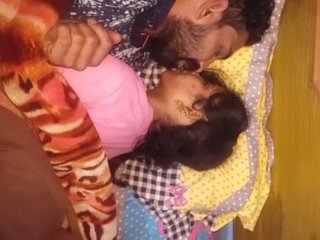 Indian wife and husband kissing