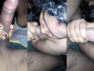 Desi aunt gives a tasty blowjob in a mallu video