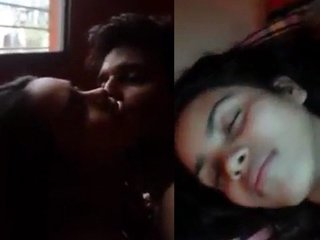 Beautiful blonde girl enjoys oral and vaginal sex