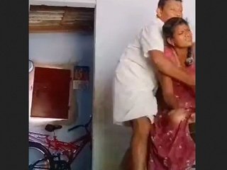 Desi bhabhi gives her old father a blowjob and has sex with him in LV