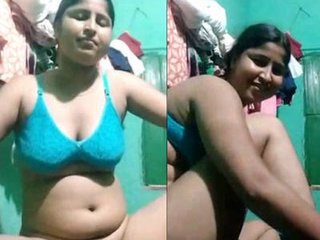 Sexy Desi wife with big boobs gets naughty on camera