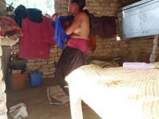 Caught on camera: Village girl wears clothes after bathing