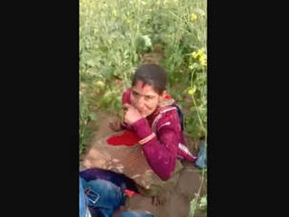 Aunt caught having sex in the field with mustard