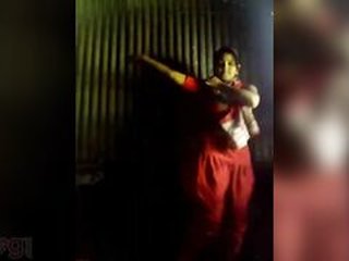 Bangla girlfriend teasing with her shaved pussy in sari
