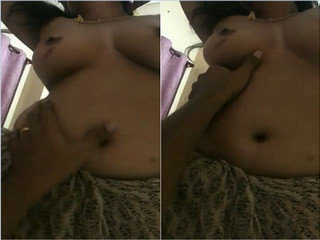 Exclusive video of a hot wife with big tits getting recorded by her husband