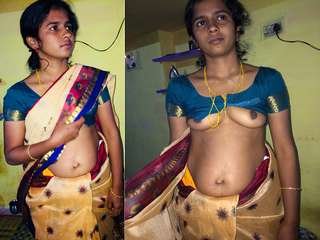 Maya, the Indian beauty, flaunts her assets in a video call