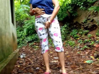 Sona reveals her face and gets fucked outdoor by her husband