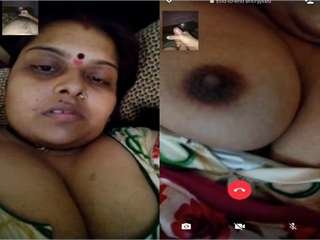 Exclusive video of horny Bhabhi showing her big boobs to lover