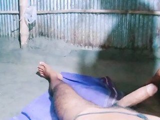 Desi couple fucks in hitchhiker's position with cowgirl ride