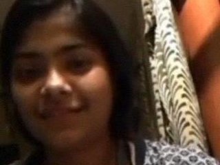 Nude Indian college girl masturbates in solo video