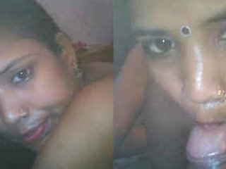 Indian wife gives a blowjob and gets fucked hard by her husband