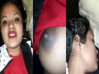 Big boobs girl enjoys rough sex with her boyfriend in a village setting