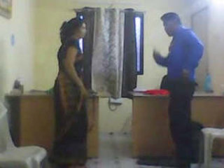 Mature bhabhi gets down and dirty with young lover in office