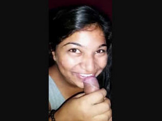 A man receives a facial after a blowjob