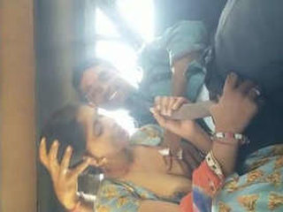 Bhabi gives a blowjob to her brother in the back of a taxi