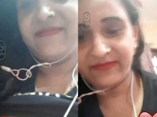 Masturbation and boob play in a video call with a hot bhabhi